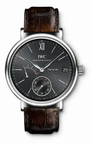 IWC Portofino Hand-Wound Eight Days Stainless Steel / Black IW5101-02 (5101-02, IW510102)